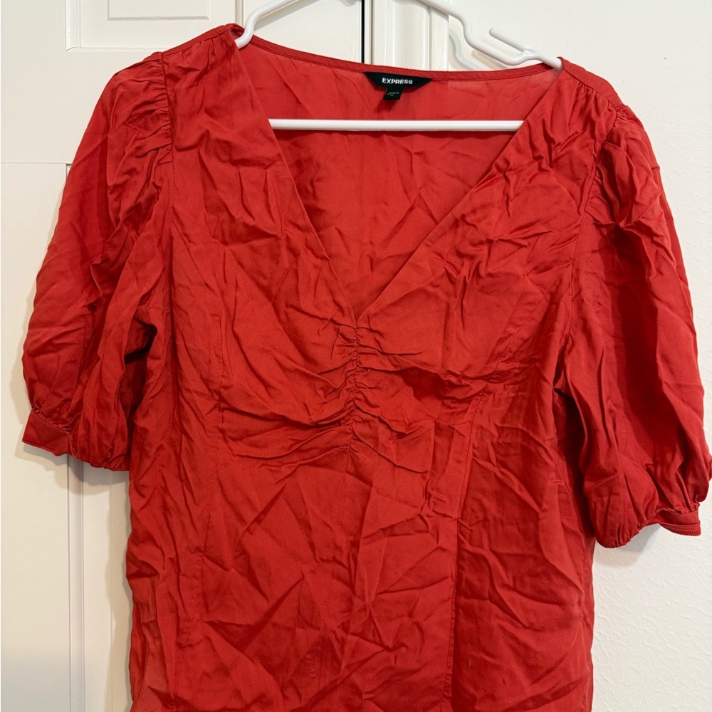 Express Vibrant Red Blouse